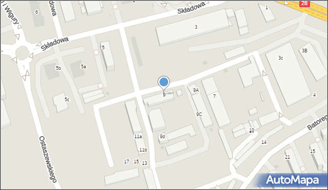 Krosno, Składowa, 9, mapa Krosna