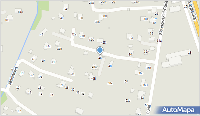 Krosno, Skłodowskiej-Curie Marii, 46, mapa Krosna