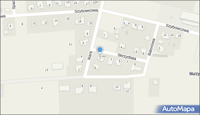 Kruszyn, Skrzydlata, 1, mapa Kruszyn