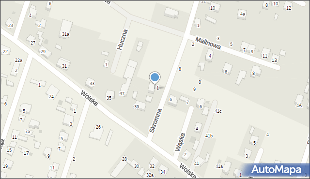 Ksawerów, Skromna, 3, mapa Ksawerów