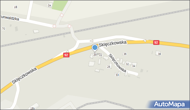 Kutno, Sklęczkowska, 20, mapa Kutno