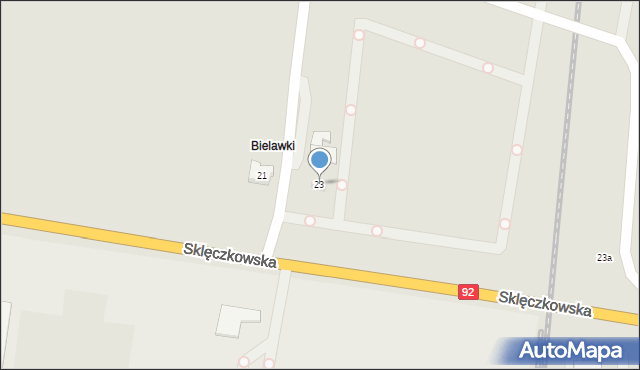 Kutno, Sklęczkowska, 23, mapa Kutno