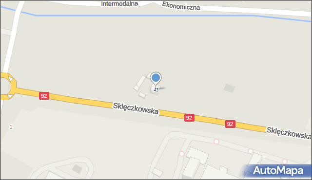 Kutno, Sklęczkowska, 43, mapa Kutno