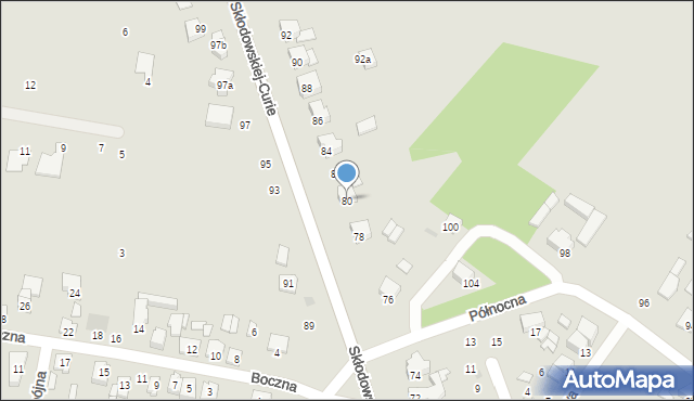 Kutno, Skłodowskiej-Curie Marii, 80, mapa Kutno