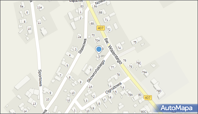 Łącznik, Skowrońskiego, 2, mapa Łącznik