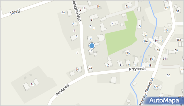 Łąka, Skargi Piotra, ks., 11, mapa Łąka