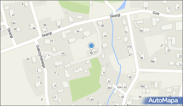 Łąka, Skargi Piotra, ks., 5a, mapa Łąka