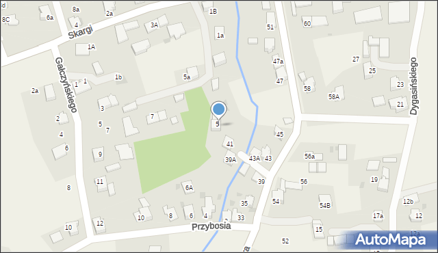 Łąka, Skargi Piotra, ks., 5B, mapa Łąka