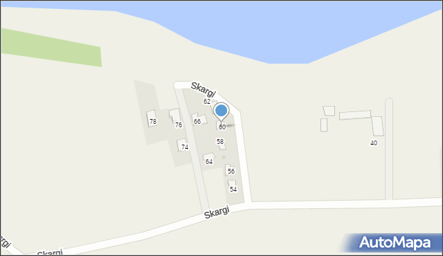 Łąka, Skargi Piotra, ks., 60, mapa Łąka