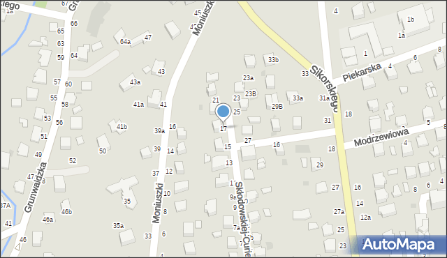 Łańcut, Skłodowskiej-Curie Marii, 17, mapa Łańcut