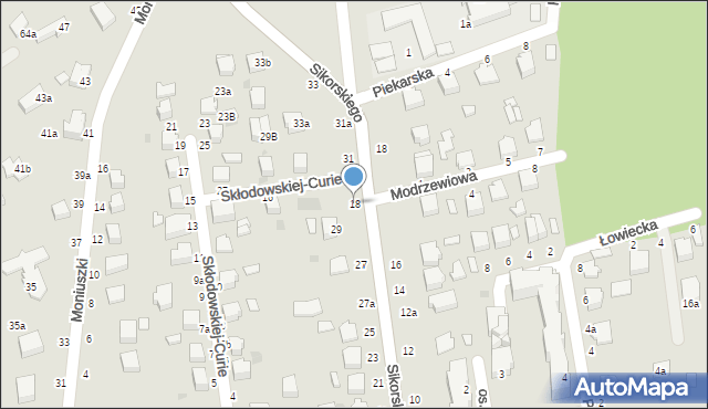 Łańcut, Skłodowskiej-Curie Marii, 18, mapa Łańcut