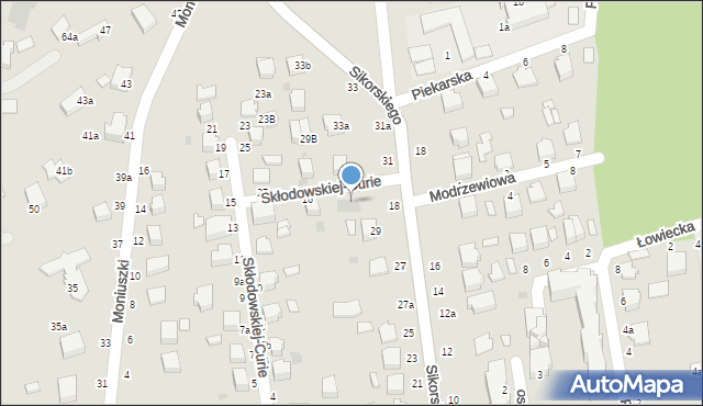 Łańcut, Skłodowskiej-Curie Marii, 20, mapa Łańcut