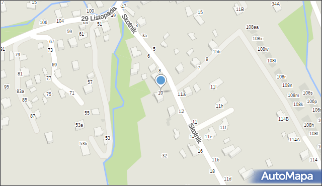 Łańcut, Skotnik, 10, mapa Łańcut