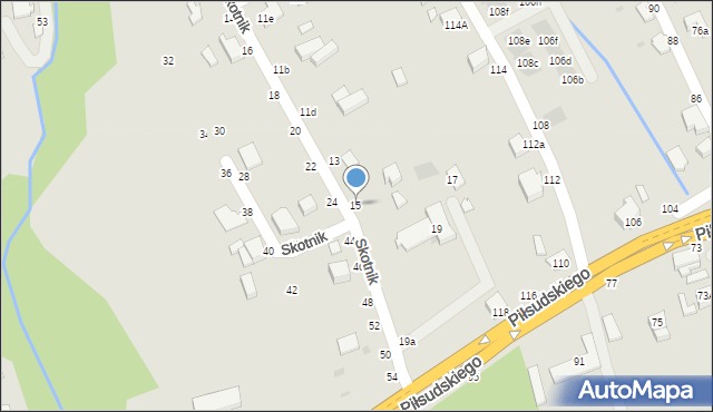 Łańcut, Skotnik, 15, mapa Łańcut