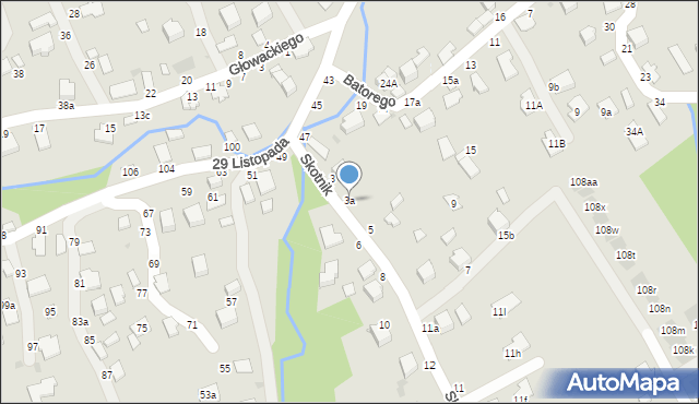 Łańcut, Skotnik, 3a, mapa Łańcut