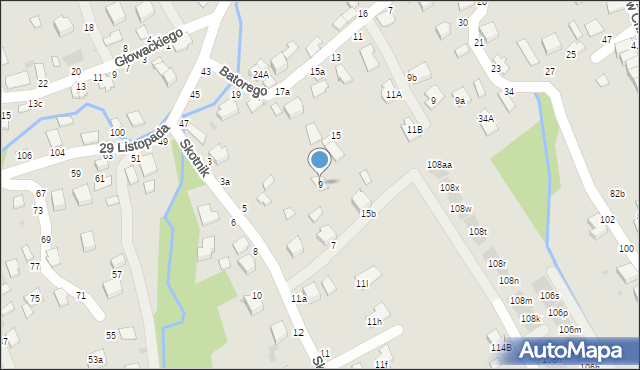 Łańcut, Skotnik, 9, mapa Łańcut