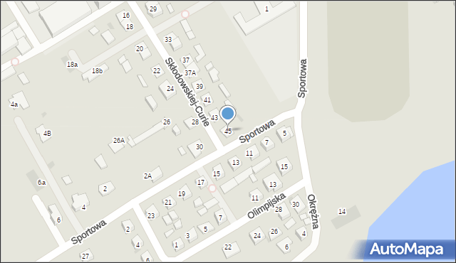 Łasin, Skłodowskiej-Curie Marii, 45, mapa Łasin