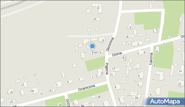 Łask, Skromna, 2, mapa Łask