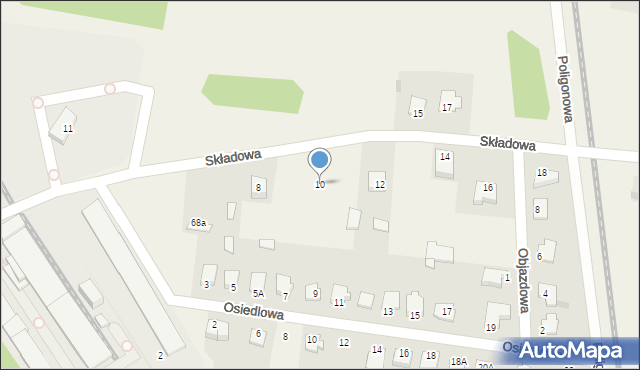 Ławy, Składowa, 10, mapa Ławy