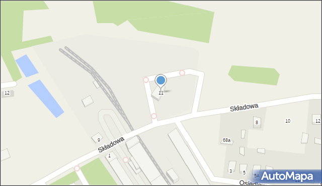 Ławy, Składowa, 11, mapa Ławy
