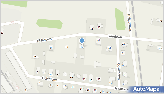 Ławy, Składowa, 12, mapa Ławy