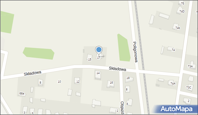 Ławy, Składowa, 17, mapa Ławy