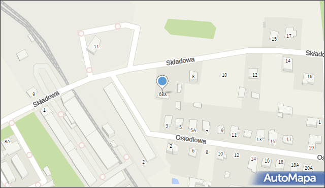 Ławy, Składowa, 68a, mapa Ławy