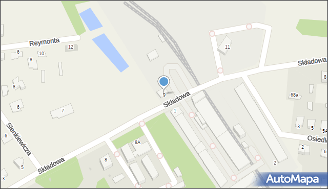 Ławy, Składowa, 9, mapa Ławy