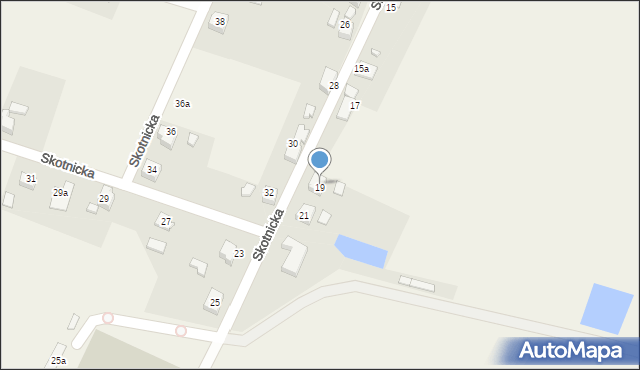 Łaziska, Skotnicka, 19, mapa Łaziska