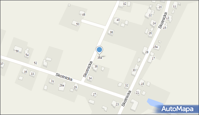 Łaziska, Skotnicka, 36a, mapa Łaziska