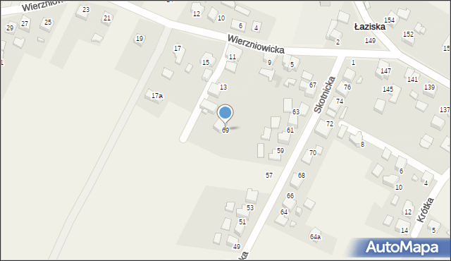 Łaziska, Skotnicka, 69, mapa Łaziska