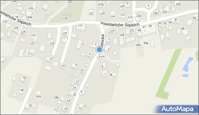 Łaziska, Skotnicka, 7, mapa Łaziska