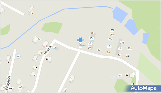 Łaziska Górne, Skowronków, 32, mapa Łaziska Górne