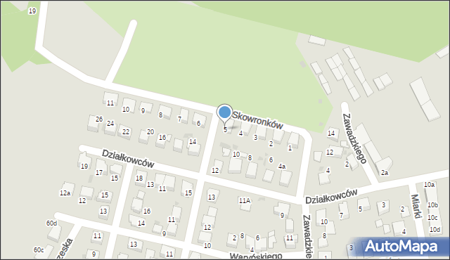 Łaziska Górne, Skowronków, 5, mapa Łaziska Górne