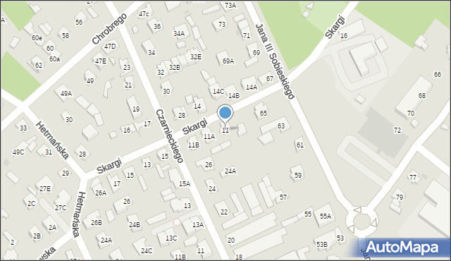 Legionowo, Skargi Piotra, ks., 11, mapa Legionowo
