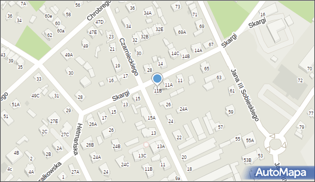 Legionowo, Skargi Piotra, ks., 11B, mapa Legionowo