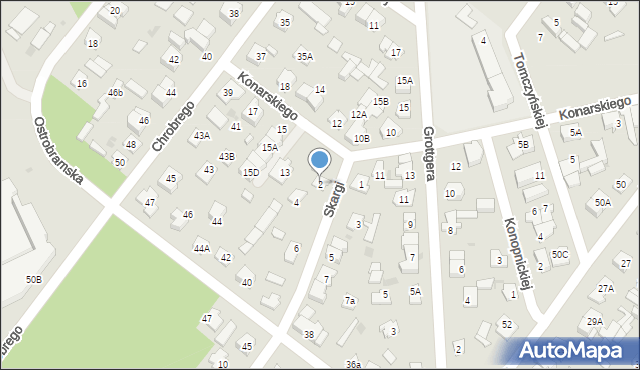 Legionowo, Skargi Piotra, ks., 2, mapa Legionowo