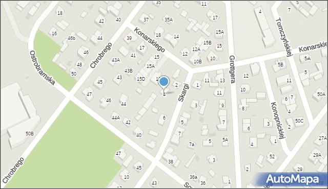 Legionowo, Skargi Piotra, ks., 4, mapa Legionowo