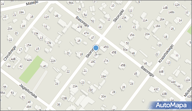 Legionowo, Skorupki Ignacego Jana, ks., 17, mapa Legionowo