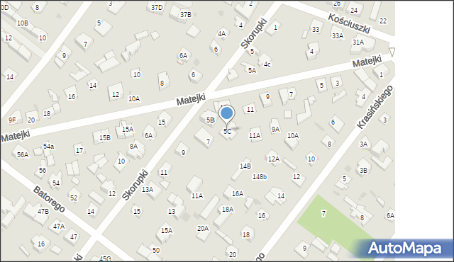 Legionowo, Skorupki Ignacego Jana, ks., 5C, mapa Legionowo