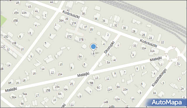 Legionowo, Skorupki Ignacego Jana, ks., 6, mapa Legionowo