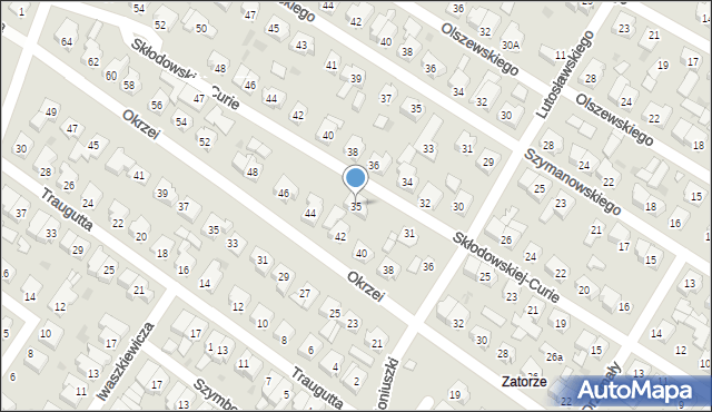 Leszno, Skłodowskiej-Curie Marii, 35, mapa Leszno