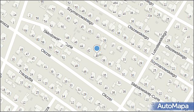 Leszno, Skłodowskiej-Curie Marii, 40, mapa Leszno