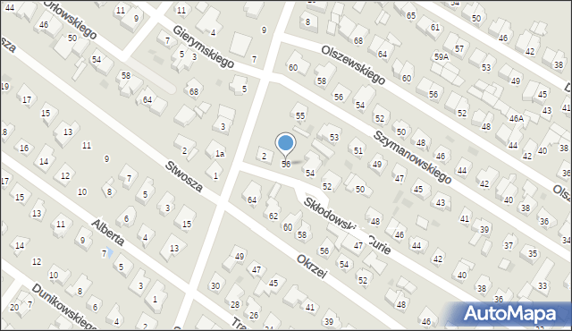 Leszno, Skłodowskiej-Curie Marii, 56, mapa Leszno