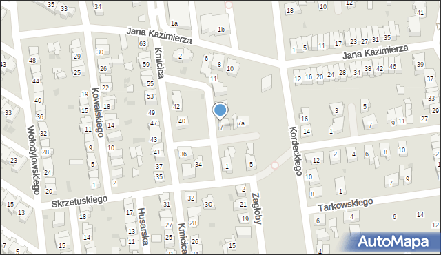 Leszno, Skrzetuskiego Jana, 7, mapa Leszno