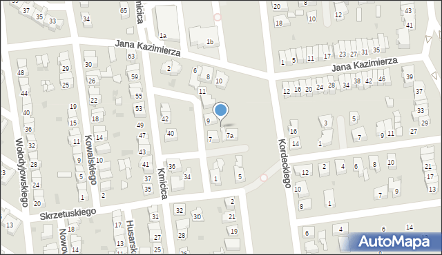 Leszno, Skrzetuskiego Jana, 9a, mapa Leszno