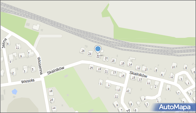 Libiąż, Skalników, 22, mapa Libiąż