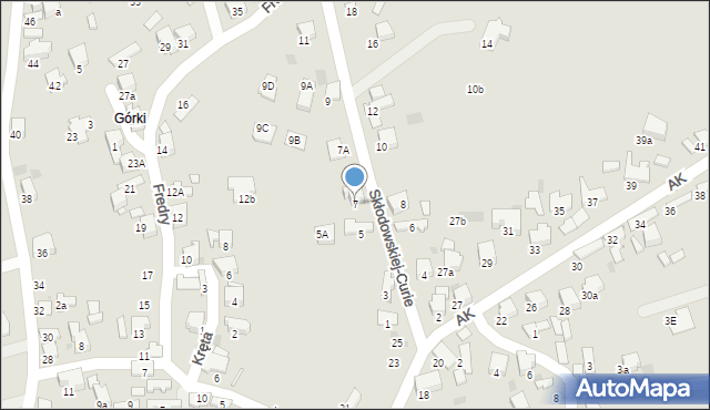 Libiąż, Skłodowskiej-Curie Marii, 7, mapa Libiąż