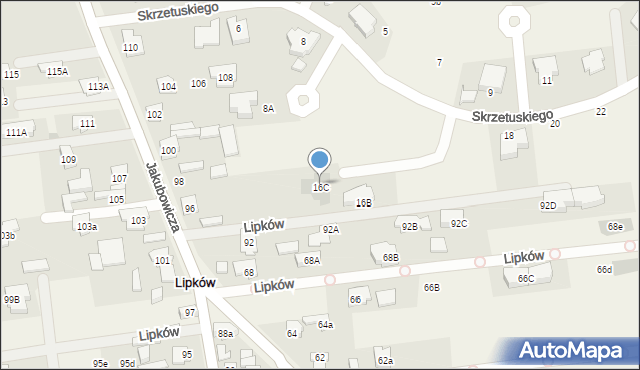 Lipków, Skrzetuskiego Jana, 16C, mapa Lipków
