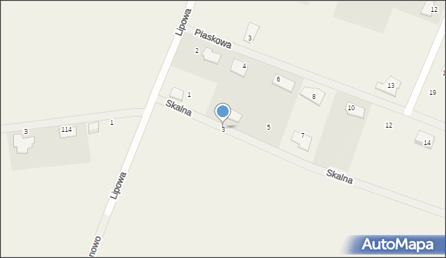 Lipnik, Skalna, 3, mapa Lipnik